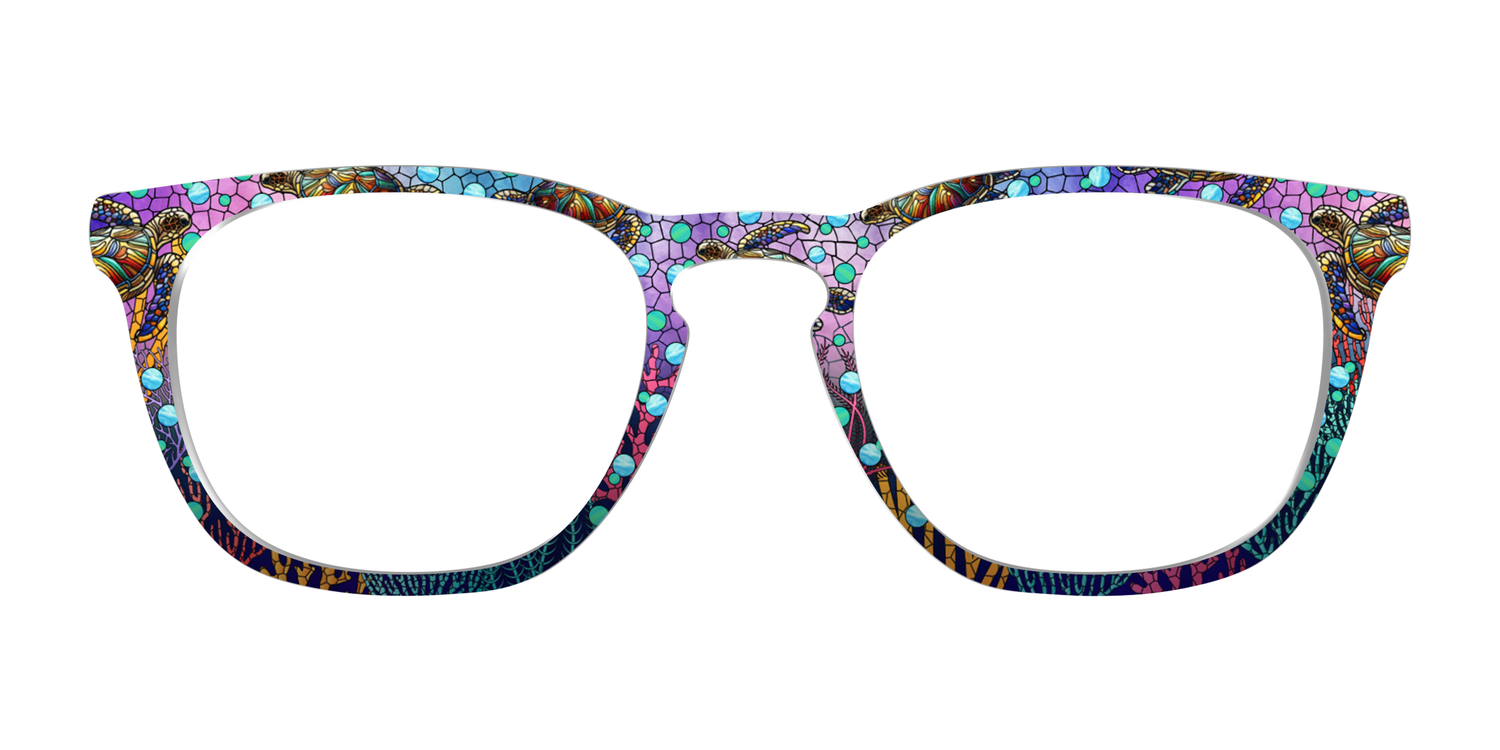 The Sea Turtle Stained Glass - Front Top Image - Pair Eyewear