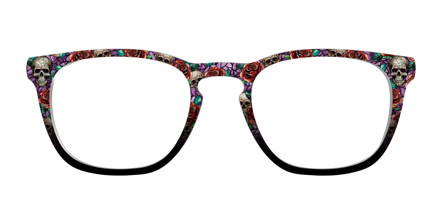The Skull & Thorn Stained Glass - Front Top Image - Pair Eyewear
