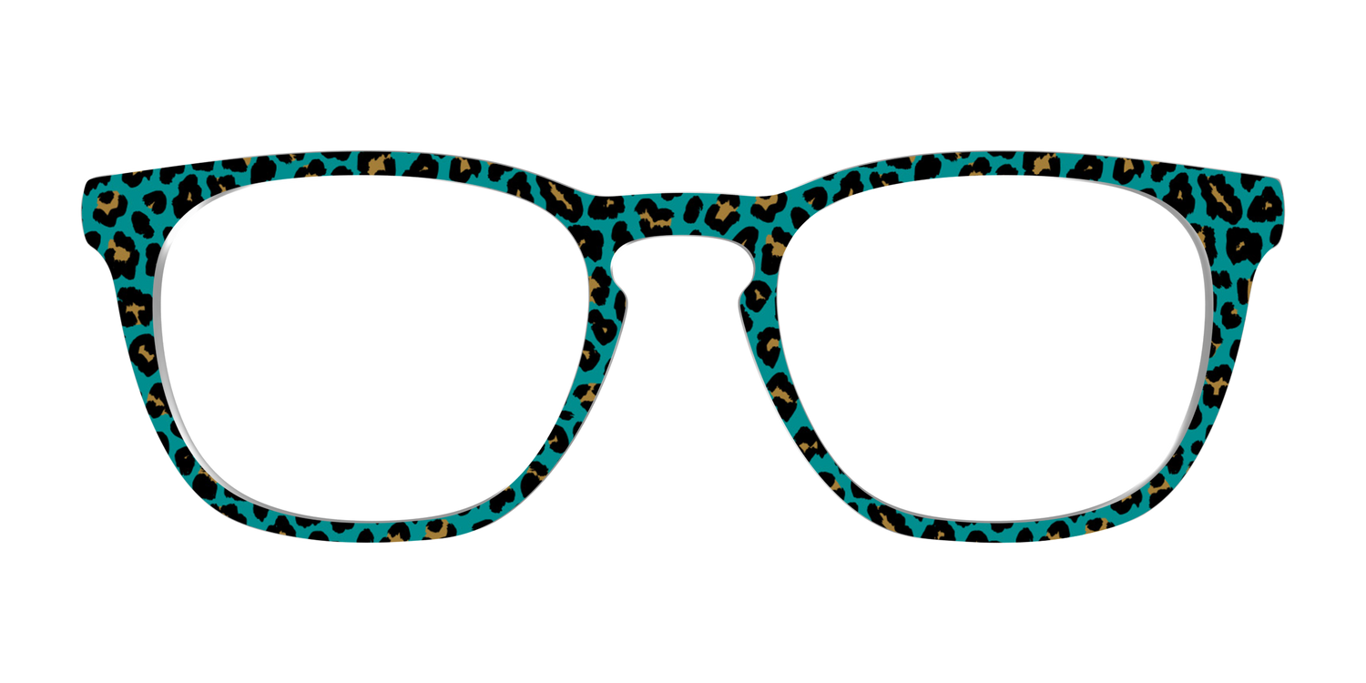 The Teal Leopard - Front Top Image - Pair Eyewear