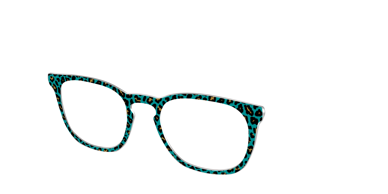 The Teal Leopard - Angle Top Image - Pair Eyewear