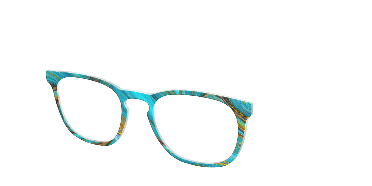 The Turquoise Geode - Angle Top Image - Pair Eyewear