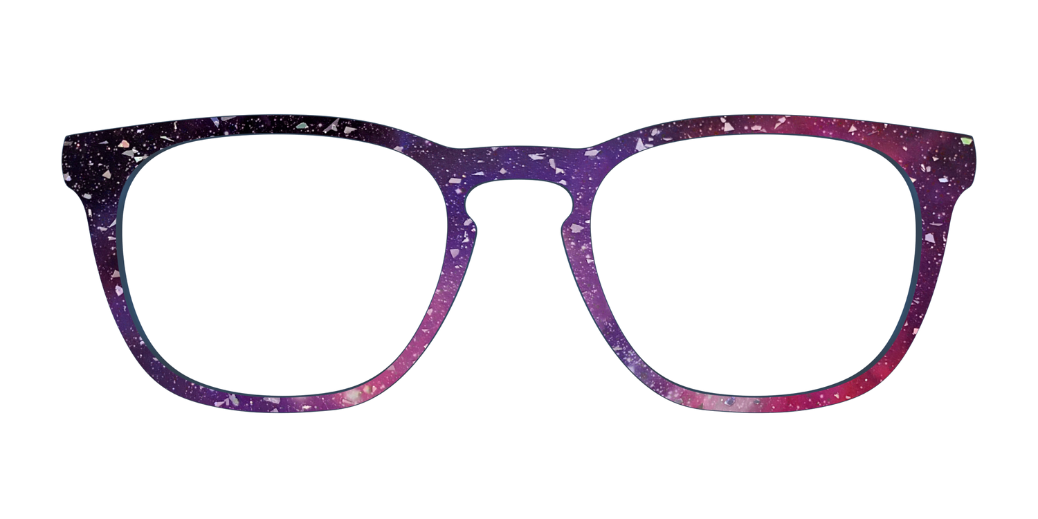 The Twilight Sky with Holographic Glitter - Front Top Image - Pair Eyewear