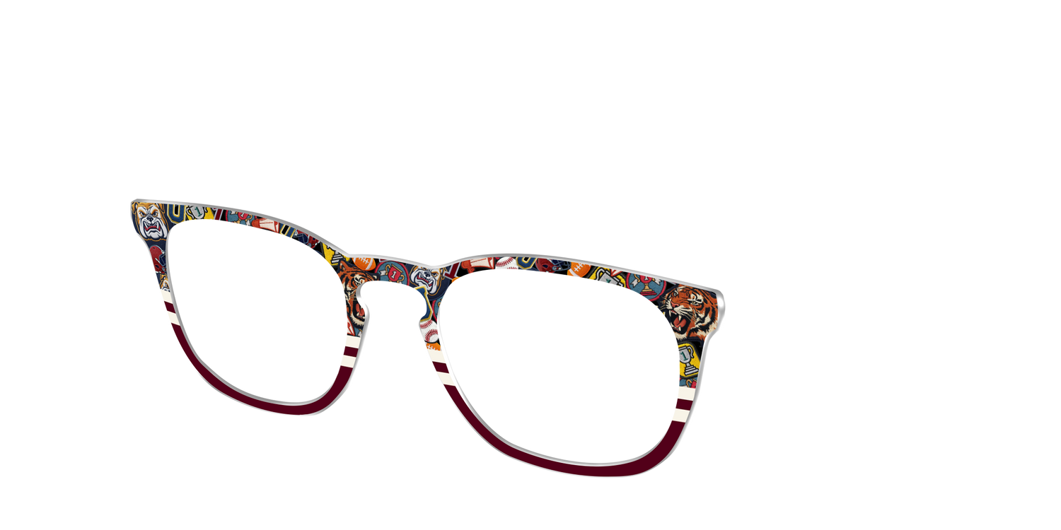The Varsity Patches Split - Angle Top Image - Pair Eyewear