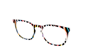 The Vivid Zebra Stripes - Angle Top Thumbnail - Pair Eyewear