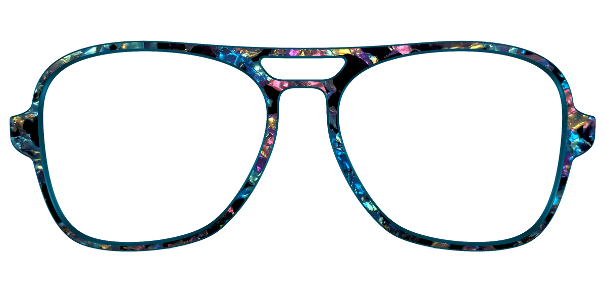 The Black Prismatic Pearl Tortoise - Front Top Image - Pair Eyewear