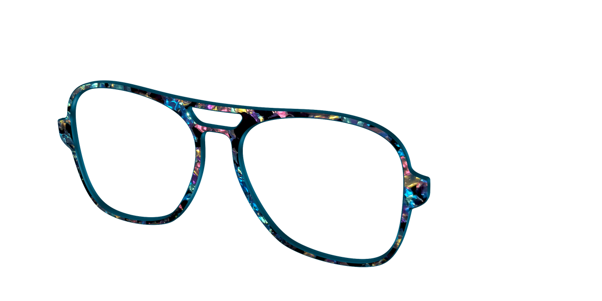 The Black Prismatic Pearl Tortoise - Angle Top Image - Pair Eyewear