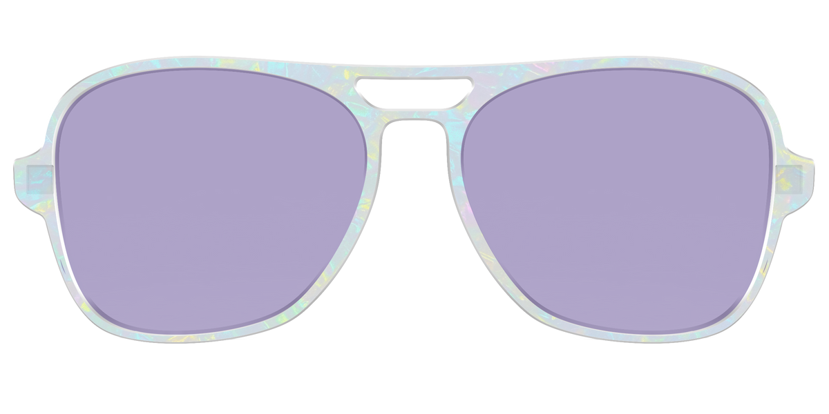 The Dazzling Opal with Celestial Purple Lens - Front Top Image - Pair Eyewear