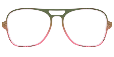 The Olive to Rose Trellis with Champagne Foil - Front Top Thumbnail - Pair Eyewear