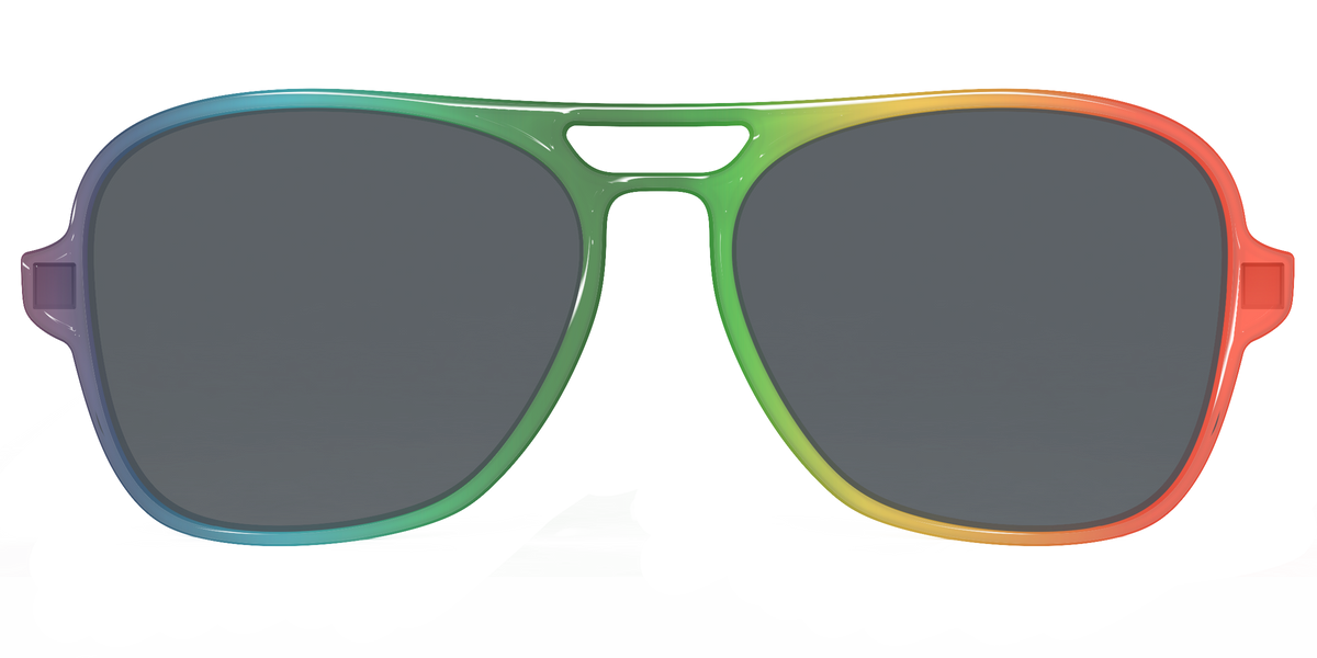 The Polarized Rainbow Gradient Sun Top - Front Top Image - Pair Eyewear