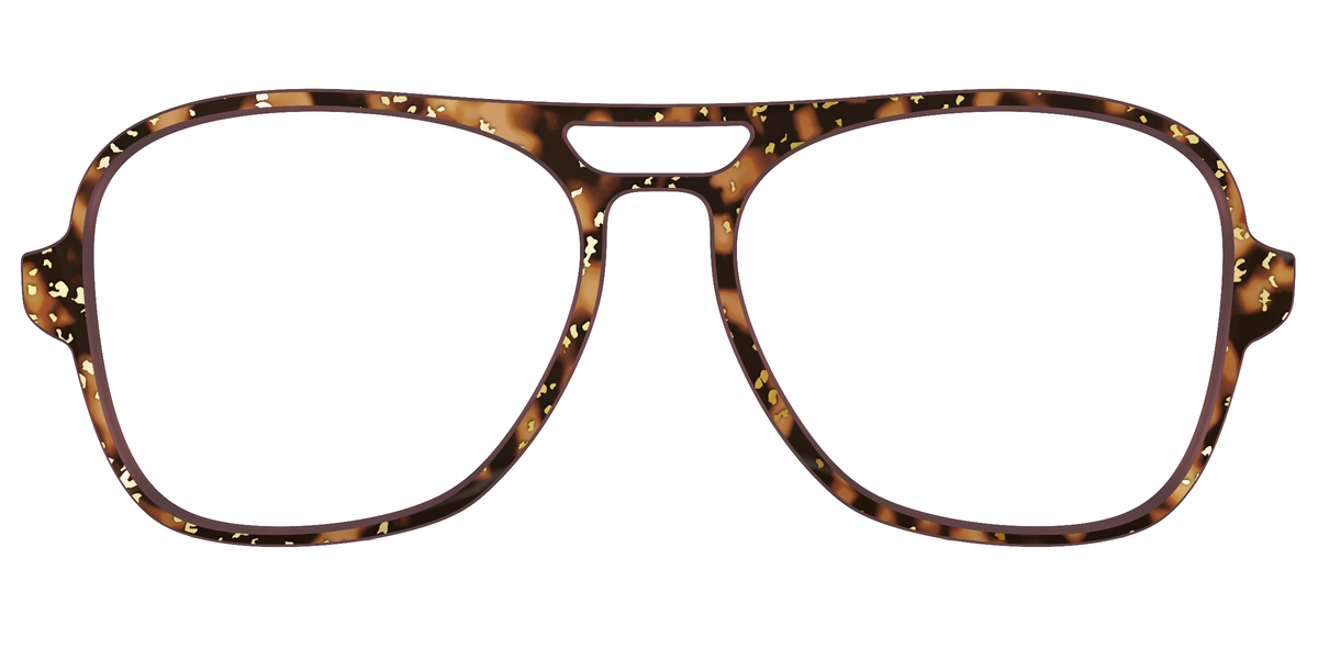 The Sandalwood Tortoise with Gold Foil - Front Top Image - Pair Eyewear
