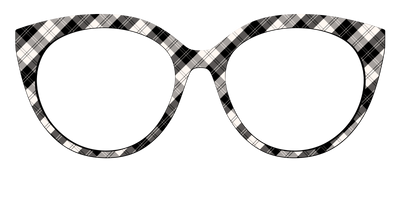 The B&W Plaid - Front Top Thumbnail - Pair Eyewear
