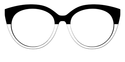 The Black and White - Front Top Thumbnail - Pair Eyewear