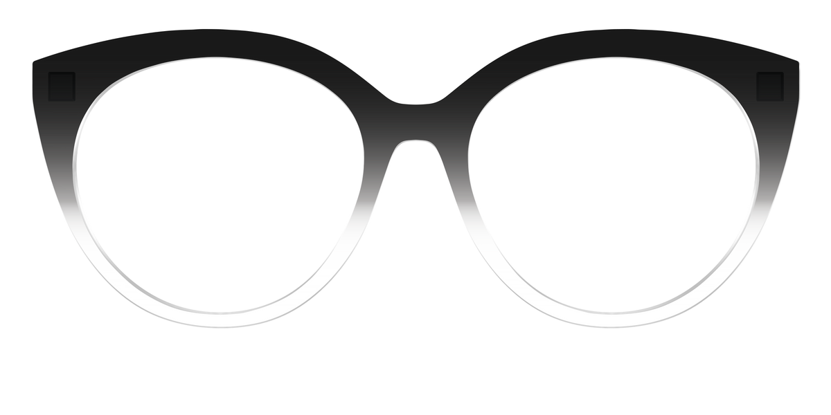 The Black Gradient Crystal - Front Top Image - Pair Eyewear