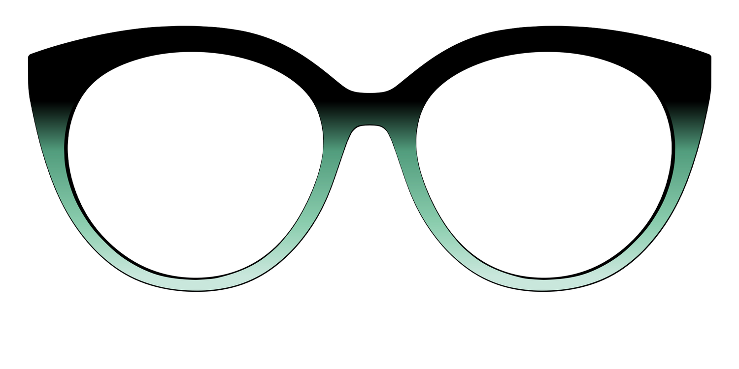 The Black to Spearmint Gradient - Front Top Image - Pair Eyewear