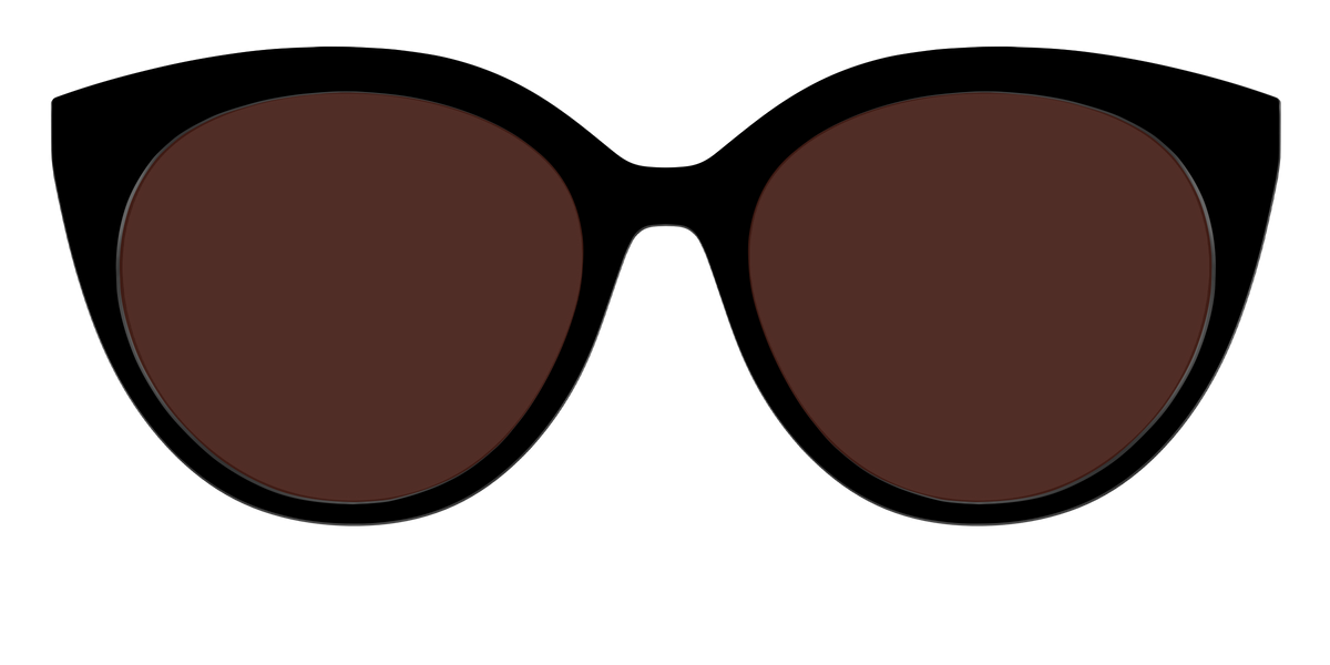 The Black with Brown Golf lens - Front Top Image - Pair Eyewear