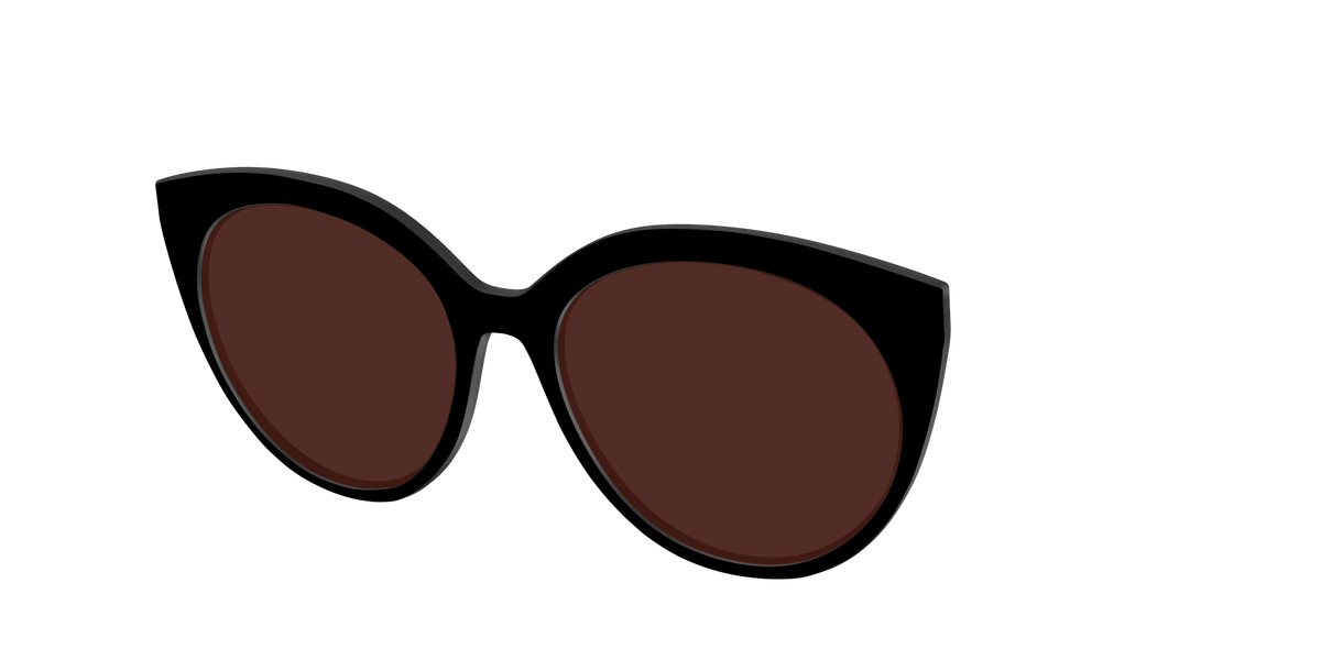 The Black with Brown Golf lens - Angle Top Image - Pair Eyewear