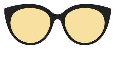 The Black With Citrine Yellow Lens - Front Top Thumbnail - Pair Eyewear