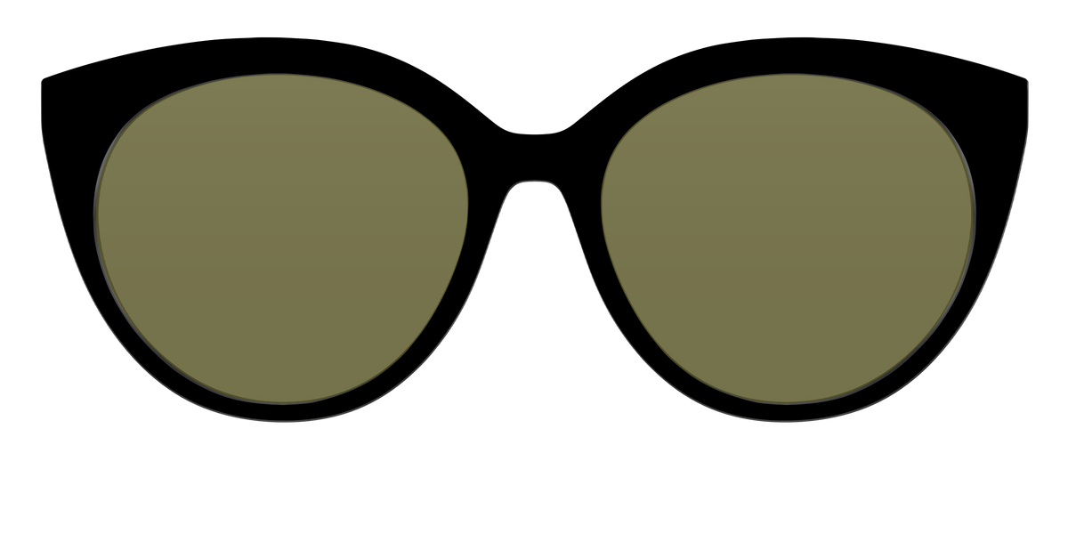 The Black with Green Racquet Sport lens - Front Top Image - Pair Eyewear