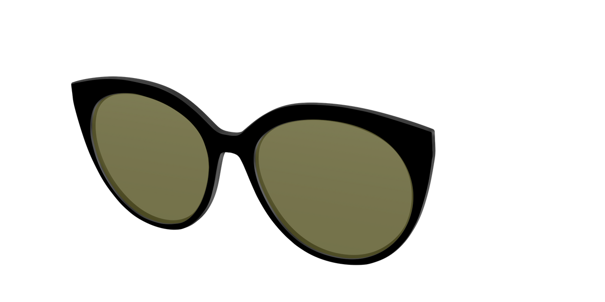 The Black with Green Racquet Sport lens - Angle Top Image - Pair Eyewear