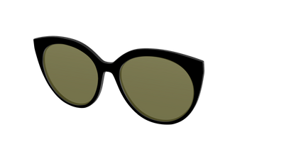 The Black with Green Racquet Sport lens - Angle Top Thumbnail - Pair Eyewear