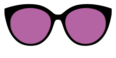 The Black with Violet Golf lens - Front Top Thumbnail - Pair Eyewear