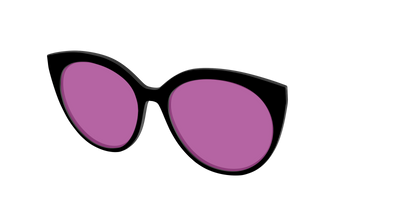 The Black with Violet Golf lens - Angle Top Thumbnail - Pair Eyewear