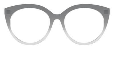 The Charcoal to Light Gray Gradient Crystal - Front Top Thumbnail - Pair Eyewear