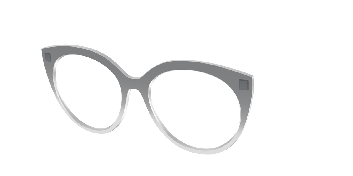 The Charcoal to Light Gray Gradient Crystal - Angle Top Image - Pair Eyewear