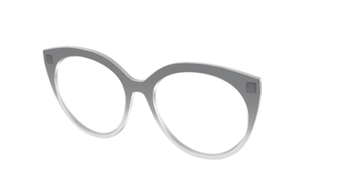 The Charcoal to Light Gray Gradient Crystal - Angle Top Thumbnail - Pair Eyewear