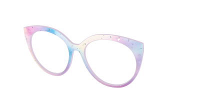 The Dreamy Pastel with Holographic Glitter - Angle Top Thumbnail - Pair Eyewear