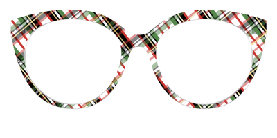 The Evergreen Plaid with Foil Crystal - Front Top Thumbnail - Pair Eyewear