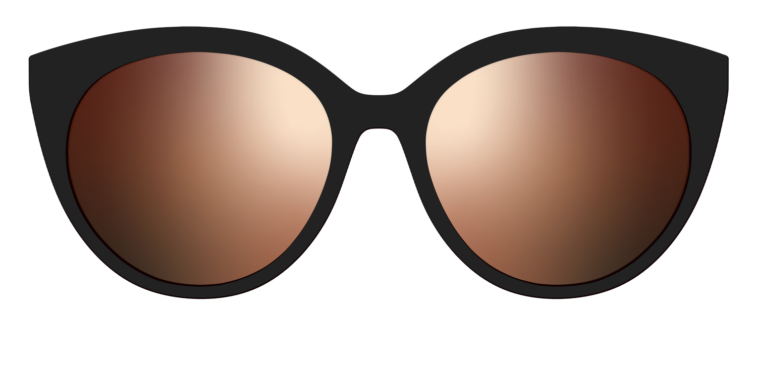 The Polarized Gold Reflective Sun Top - Front Top Image - Pair Eyewear