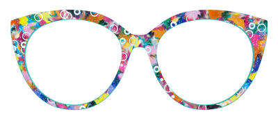 The Imaginative Tortoise with Bubble Glitter - Front Top Thumbnail - Pair Eyewear