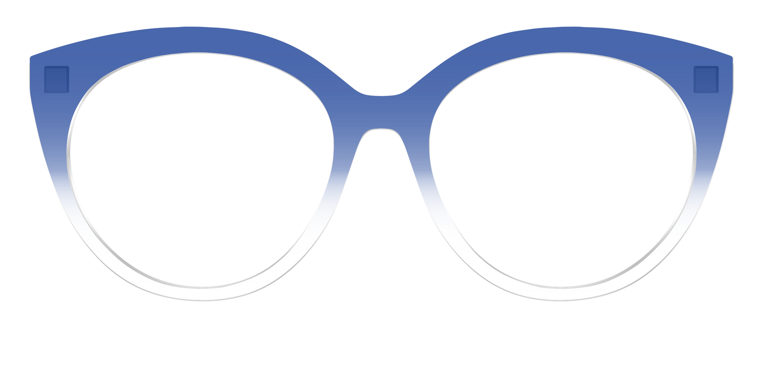 The Indigo Gradient Crystal - Front Top Image - Pair Eyewear