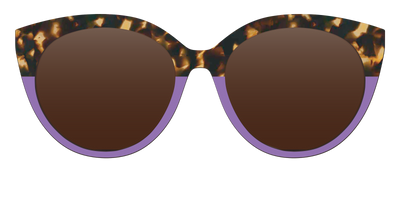 The Polarized Lavender Tortoise Split Sun Top - Front Top Thumbnail - Pair Eyewear