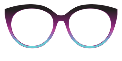The Licorice to Seafoam Gradient - Front Top Thumbnail - Pair Eyewear