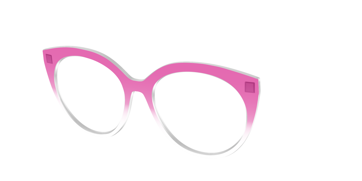 The Magenta Gradient Crystal - Angle Top Image - Pair Eyewear