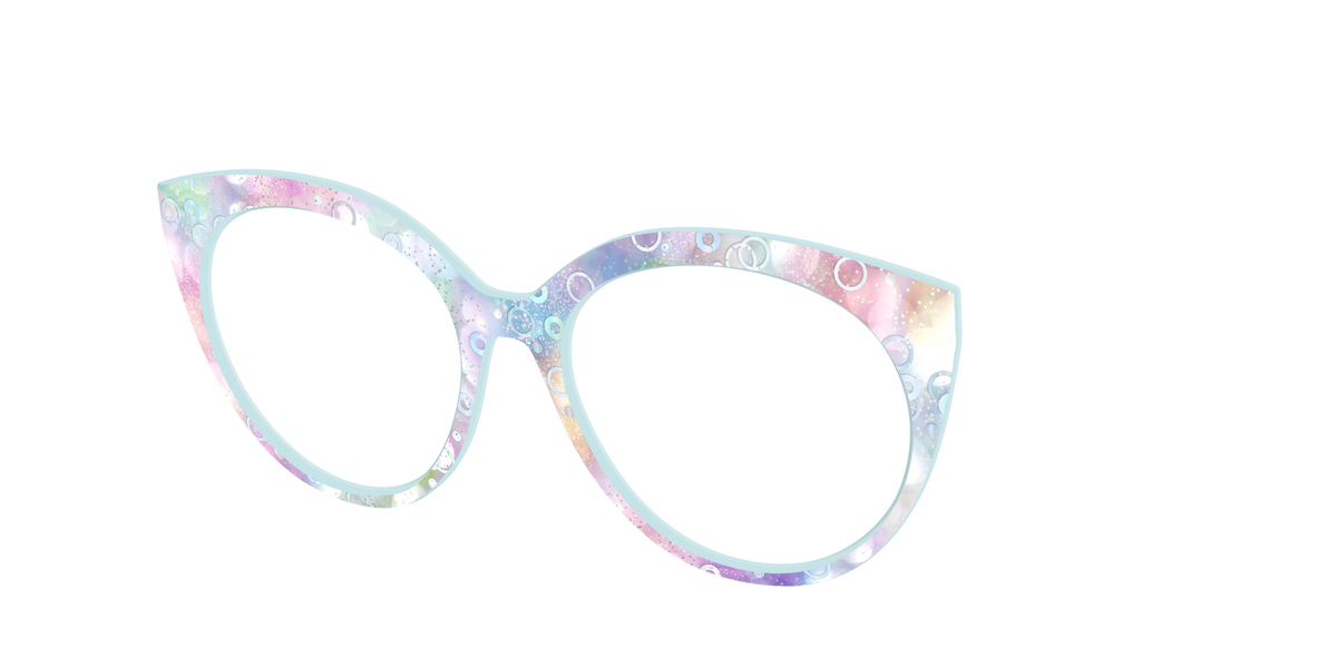 The Mermaid Bokeh with Bubble Glitter - Angle Top Image - Pair Eyewear