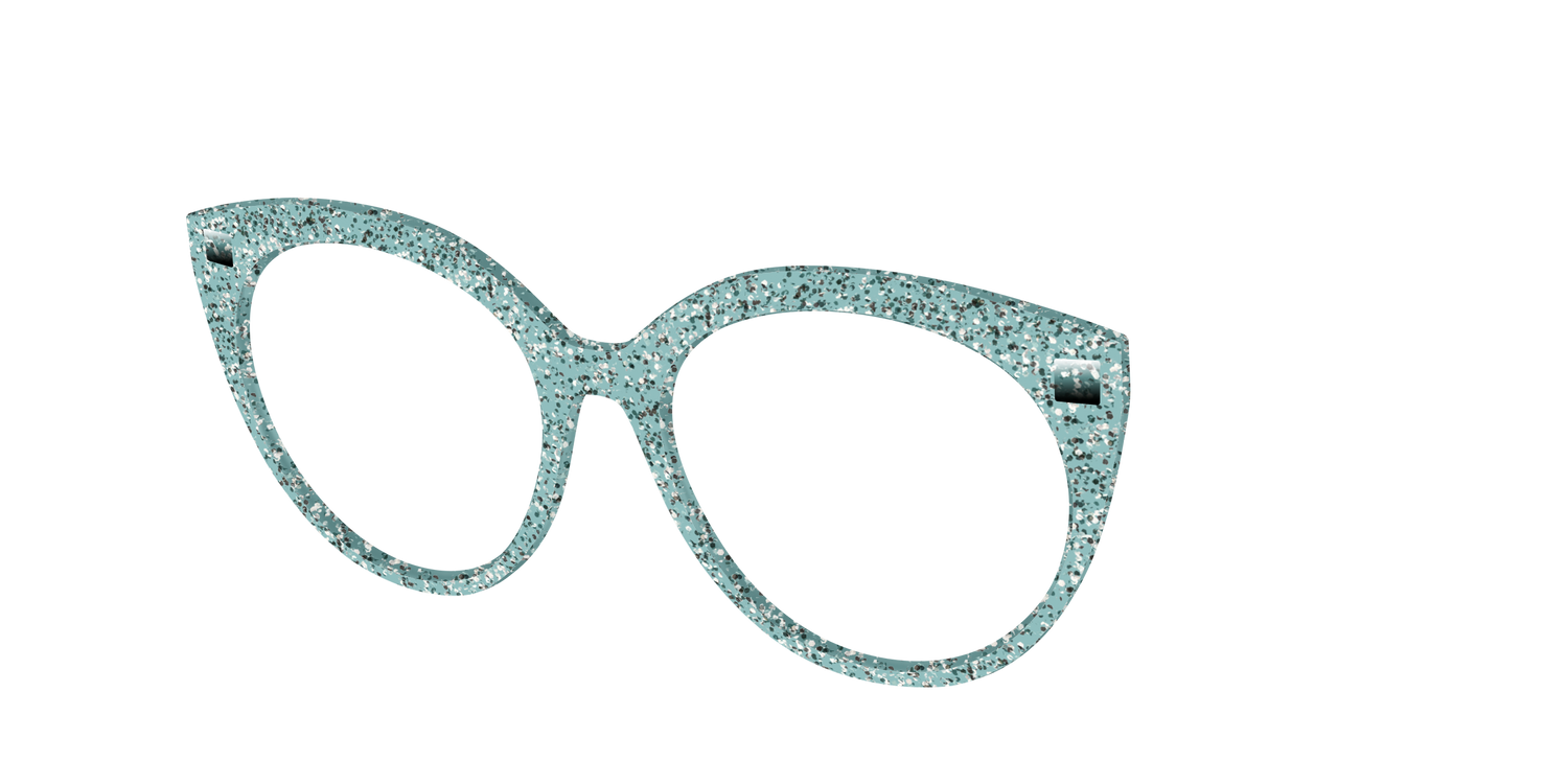 The Mint Sparkle - Angle Top Image - Pair Eyewear