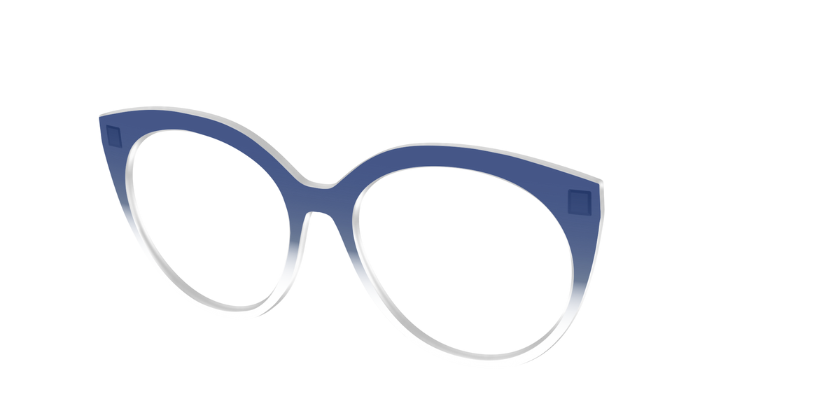 The Navy Gradient Crystal - Angle Top Image - Pair Eyewear