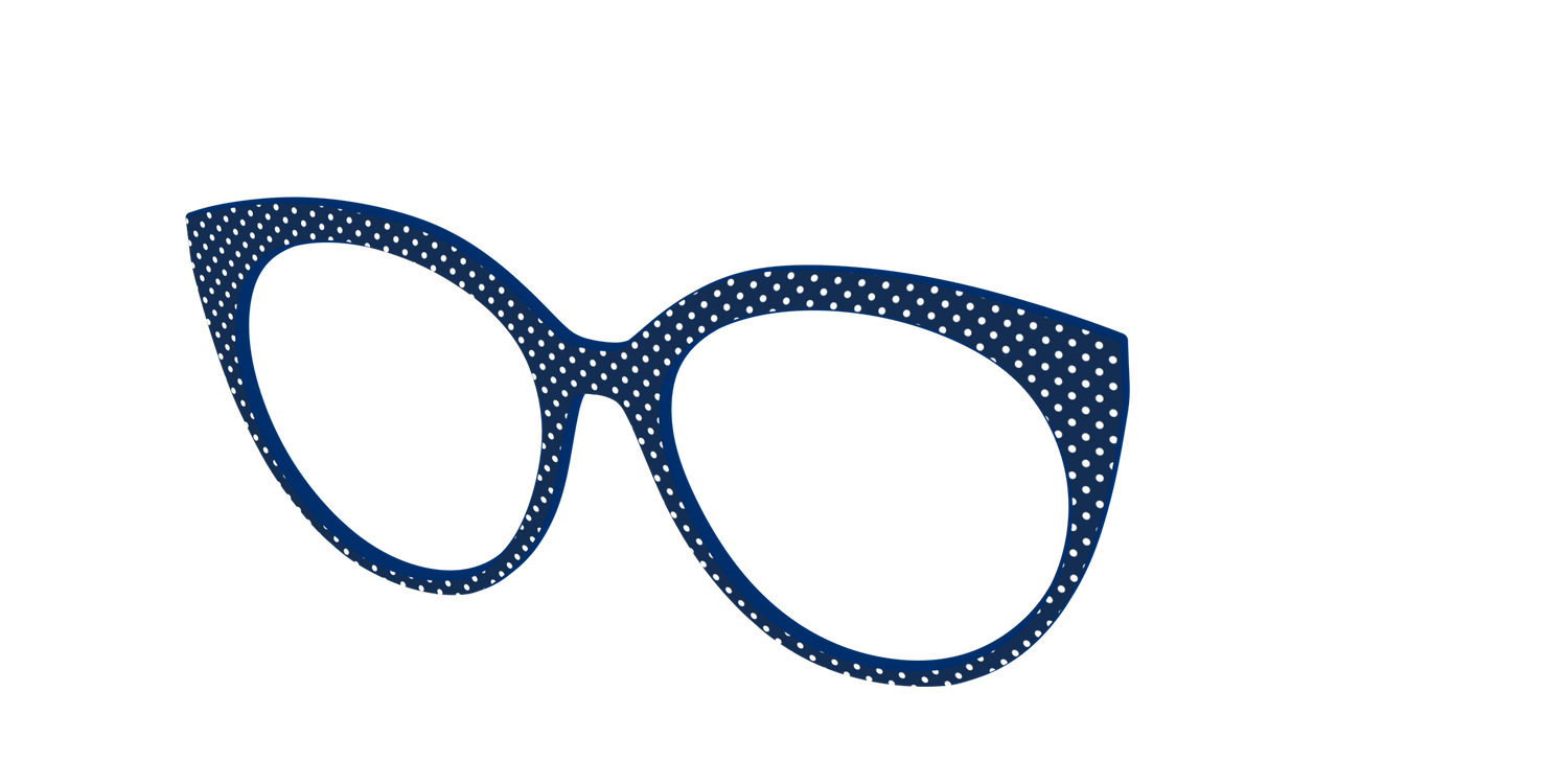 The Navy Pin Dot - Angle Top Image - Pair Eyewear