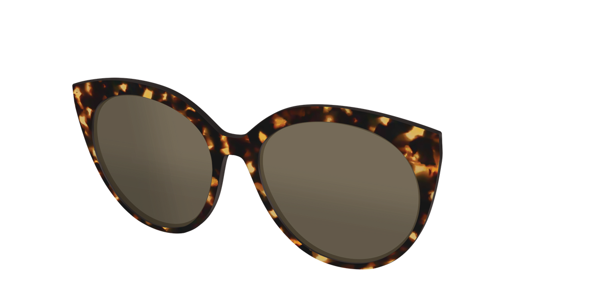 The Non-Polarized Tortoise Sun Top - Angle Top Image - Pair Eyewear