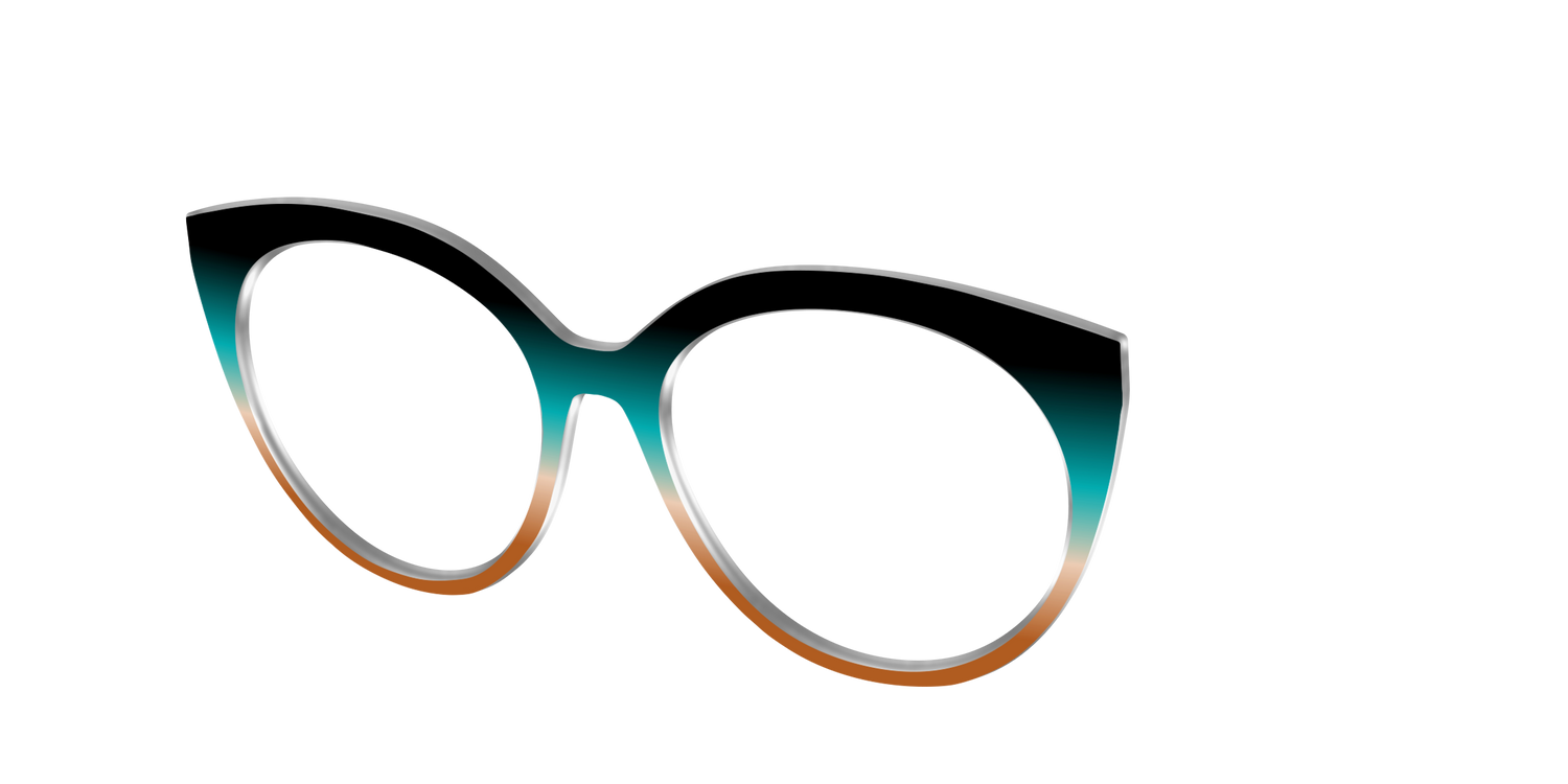 The Onyx to Rust Gradient - Angle Top Image - Pair Eyewear