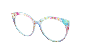 The Pixie Bokeh with Gold Flakes - Angle Top Thumbnail - Pair Eyewear