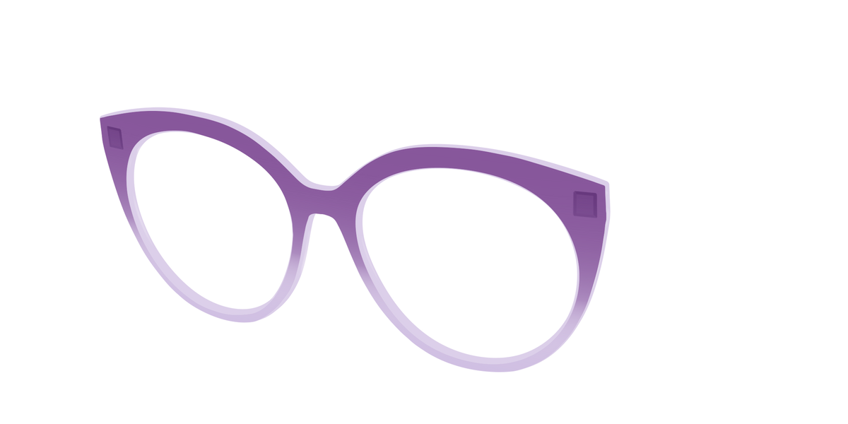 The Plum to Lilac Gradient Crystal - Angle Top Image - Pair Eyewear