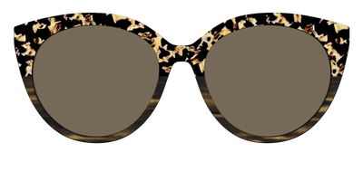 The Polarized Caramel Tortoise Horn Split Sun Top - Front Top Thumbnail - Pair Eyewear