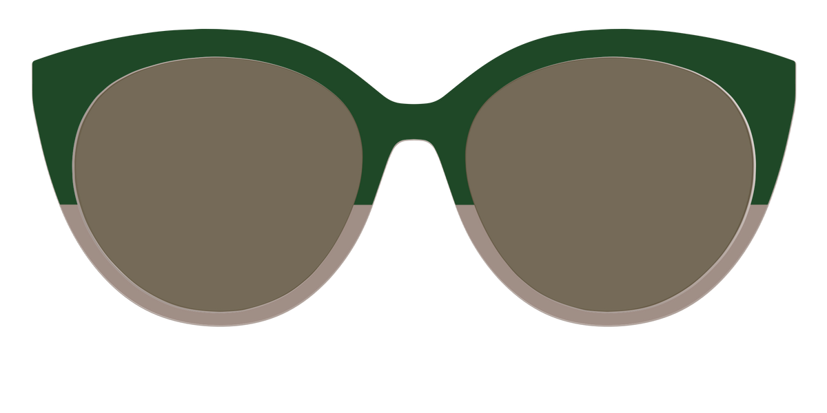 The Polarized Cedar & Sap Crystal Split Sun Top - Front Top Image - Pair Eyewear