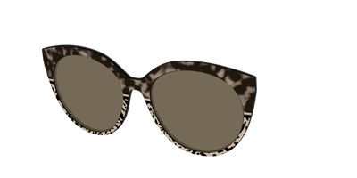The Polarized Ink Blot Tortoise Split Sun Top - Angle Top Thumbnail - Pair Eyewear