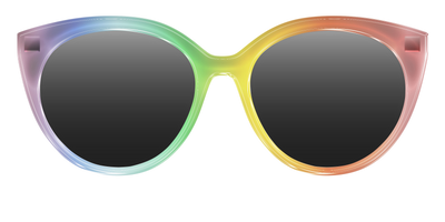 The Polarized Rainbow Gradient Sun Top - Front Top Thumbnail - Pair Eyewear