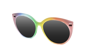 The Polarized Rainbow Gradient Sun Top - Angle Top Thumbnail - Pair Eyewear